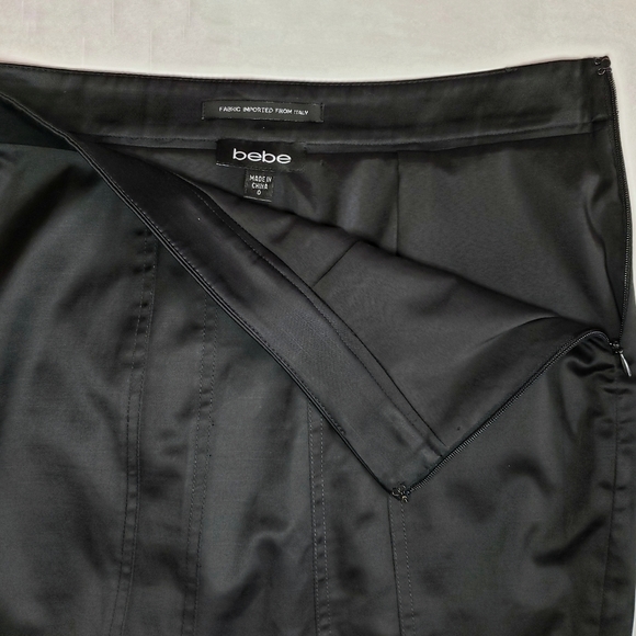 Bebe High Waisted Black Midi Pencil Skirt - Picture 3 of 7